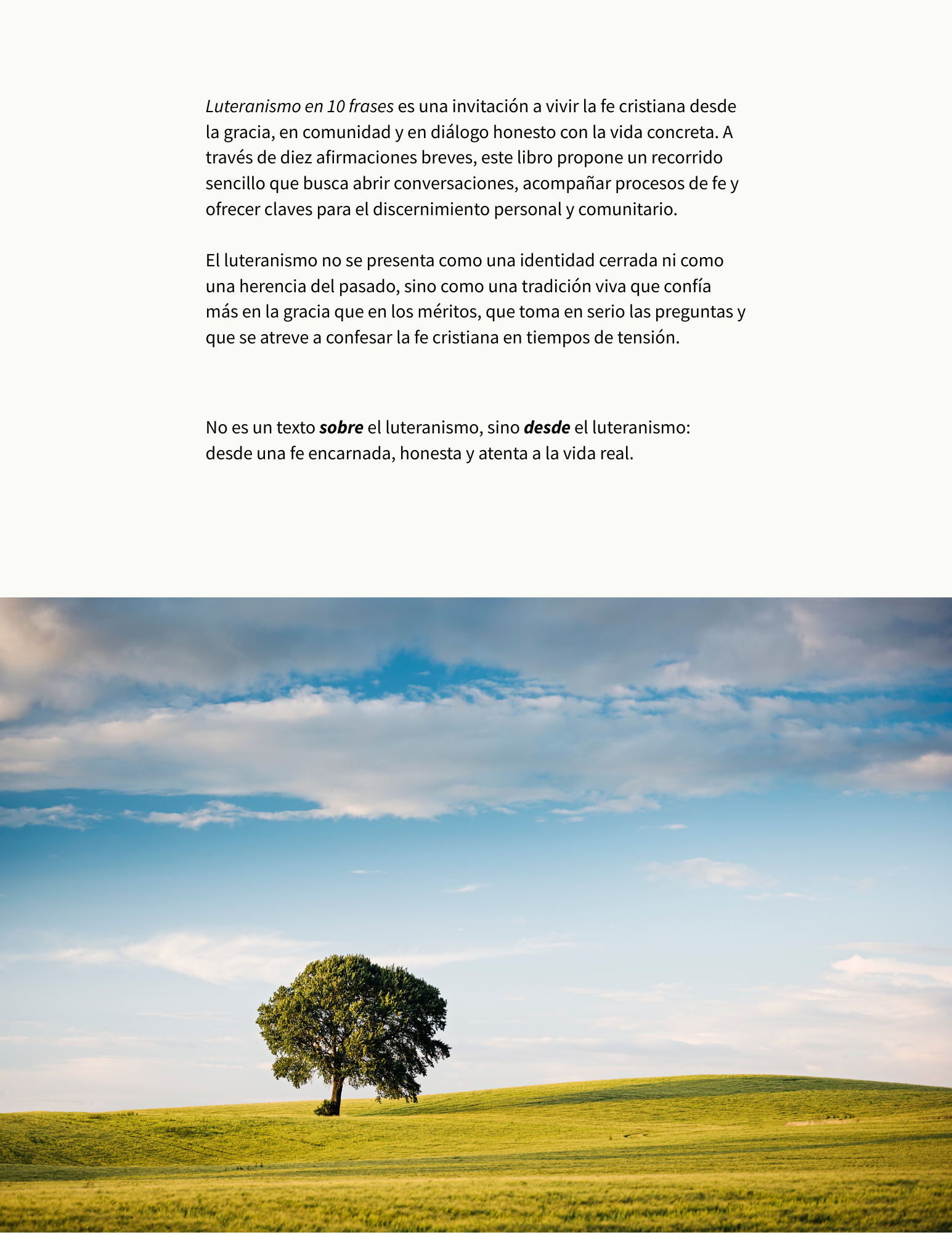 Contraportada Luteranismo en 10 frases