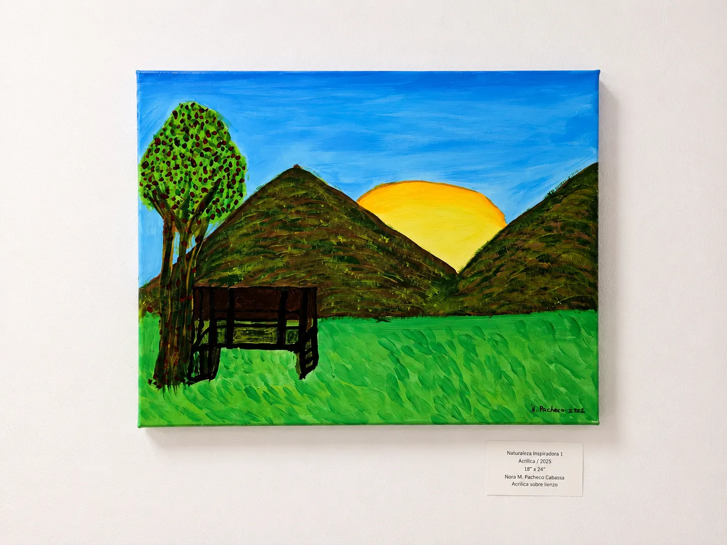 Obra Naturaleza Inspiradora I presentada en la exposición Ecos de Vida y Color